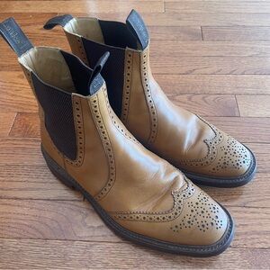 Loake 1880 Thirsk Tan Brown Leather Chelsea Boots Shoes England Mens Size 9